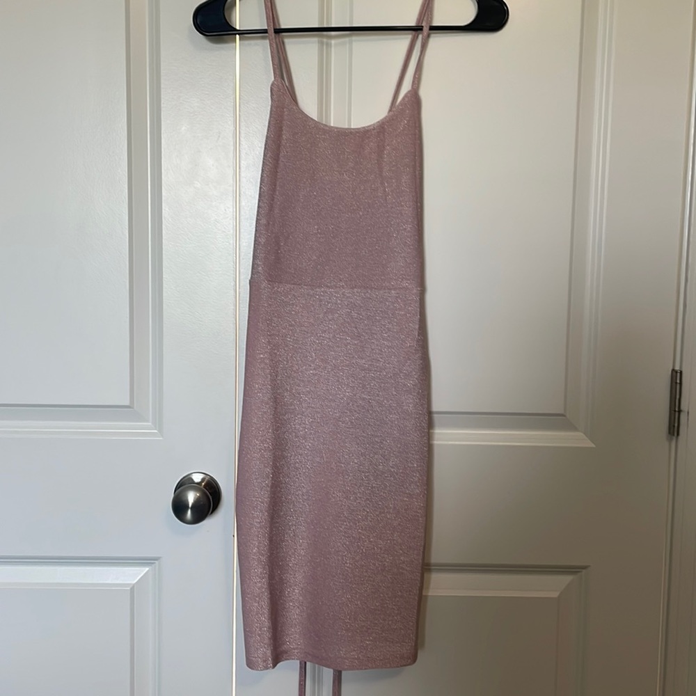 Shimmery pink dress. Size small.
